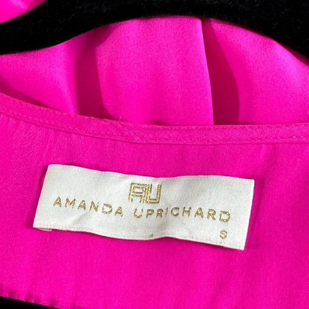 Amanda uprichard Dress Womens Size Small Satin Hot  pink silk pullover mini - Picture 11 of 11